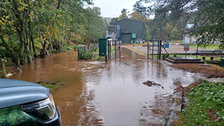 Flooding in Ballater during Extreme weather of October 2023
